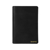 Personalized Leather A5 Journal Cover: USA Made Monogrammed Notebook