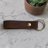 Personalized Leather Keychain