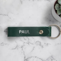 Personalized Leather Keychain