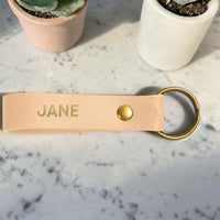 Personalized Leather Keychain