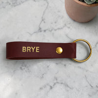 Personalized Leather Keychain
