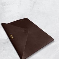 Personalized Leather Laptop Sleeve | Custom Leather Laptop Case
