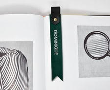 Two-Tone Personalized Leather Bookmark