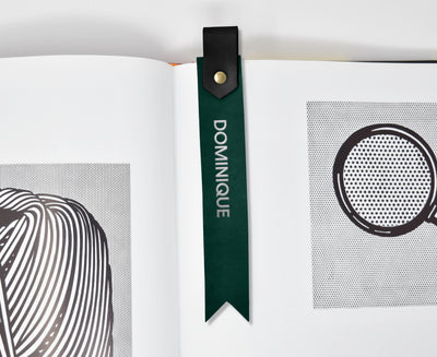 Two-Tone Personalized Leather Bookmark