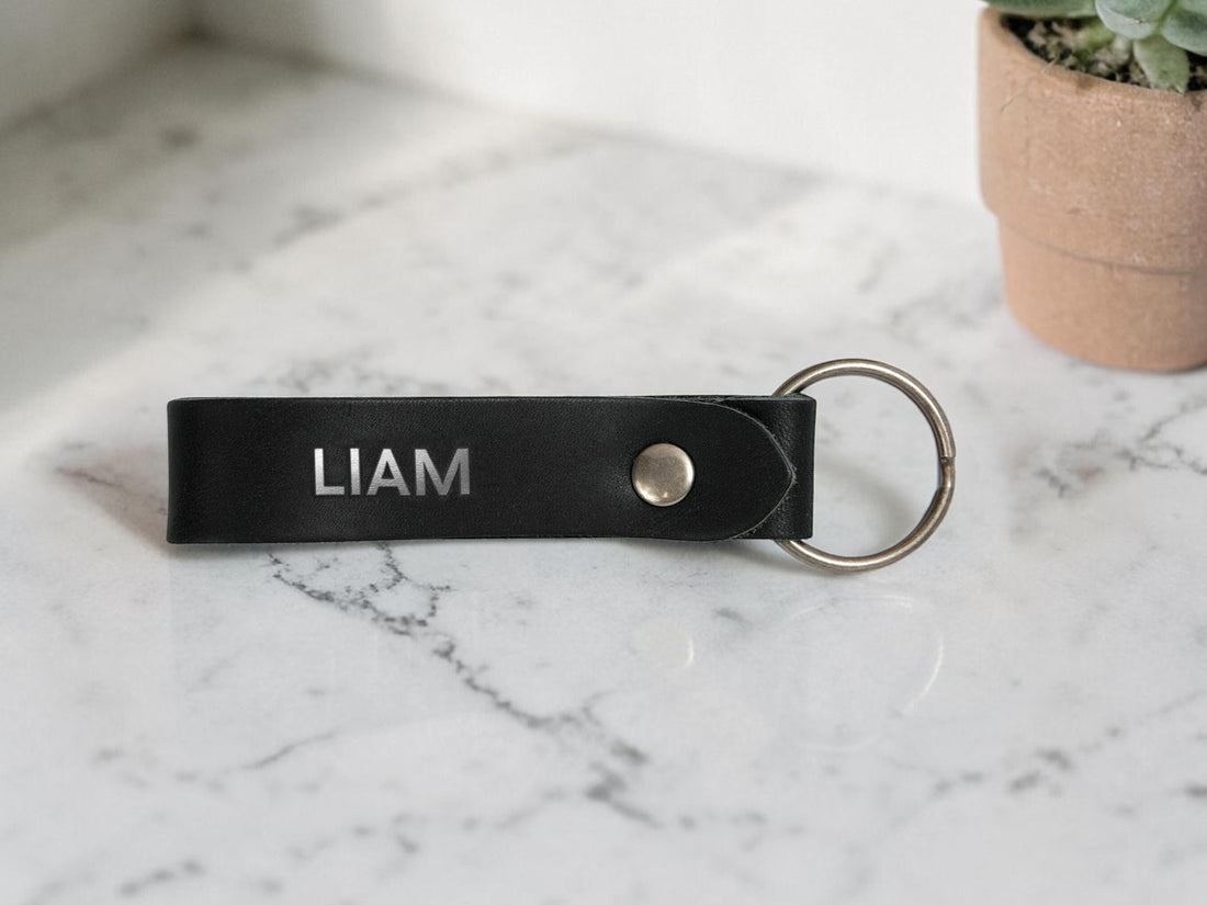 Personalized Leather Keychain