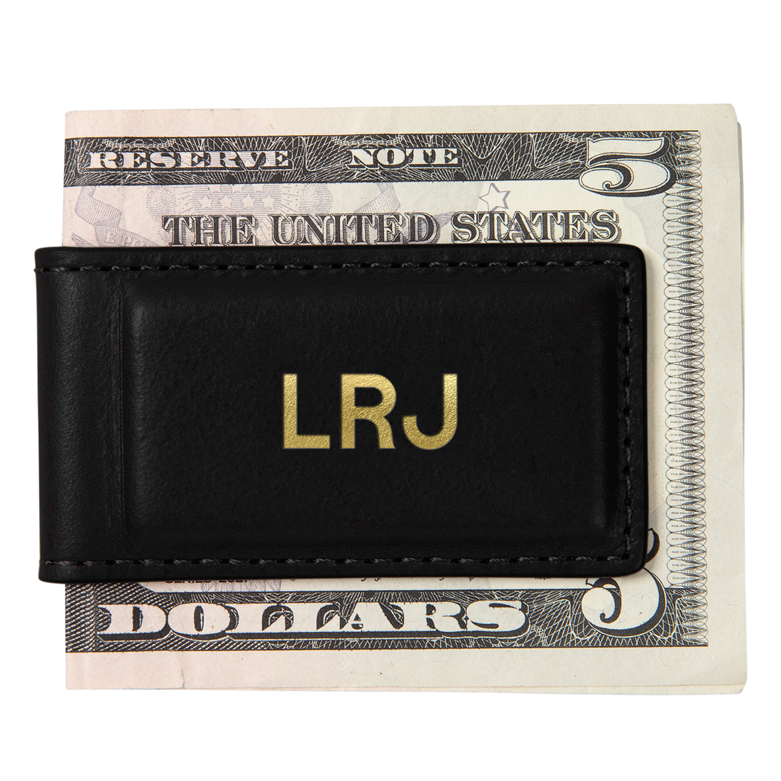 Personalized Leather Money Clip