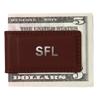 Personalized Leather Money Clip