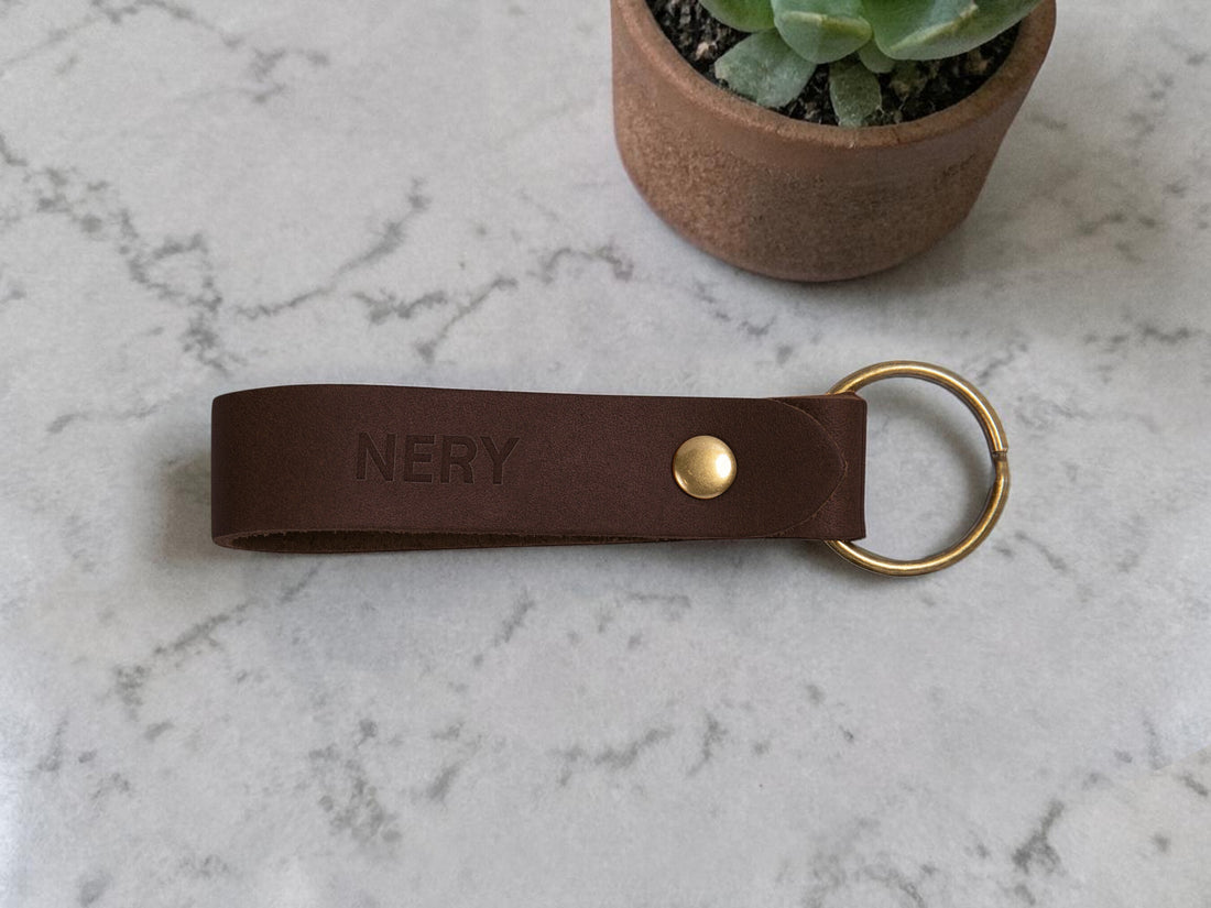 Personalized Leather Keychain