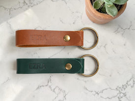 Personalized Leather Keychain