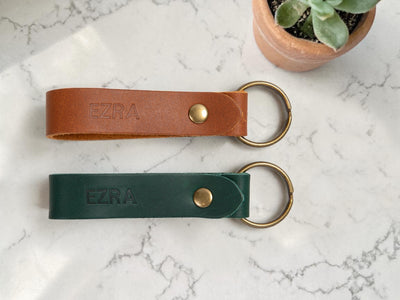 Personalized Leather Keychain