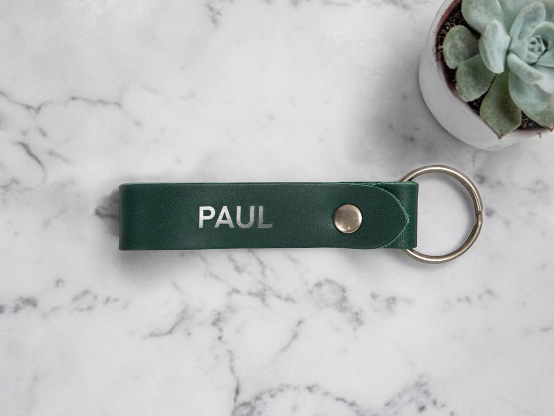 Personalized Leather Keychain