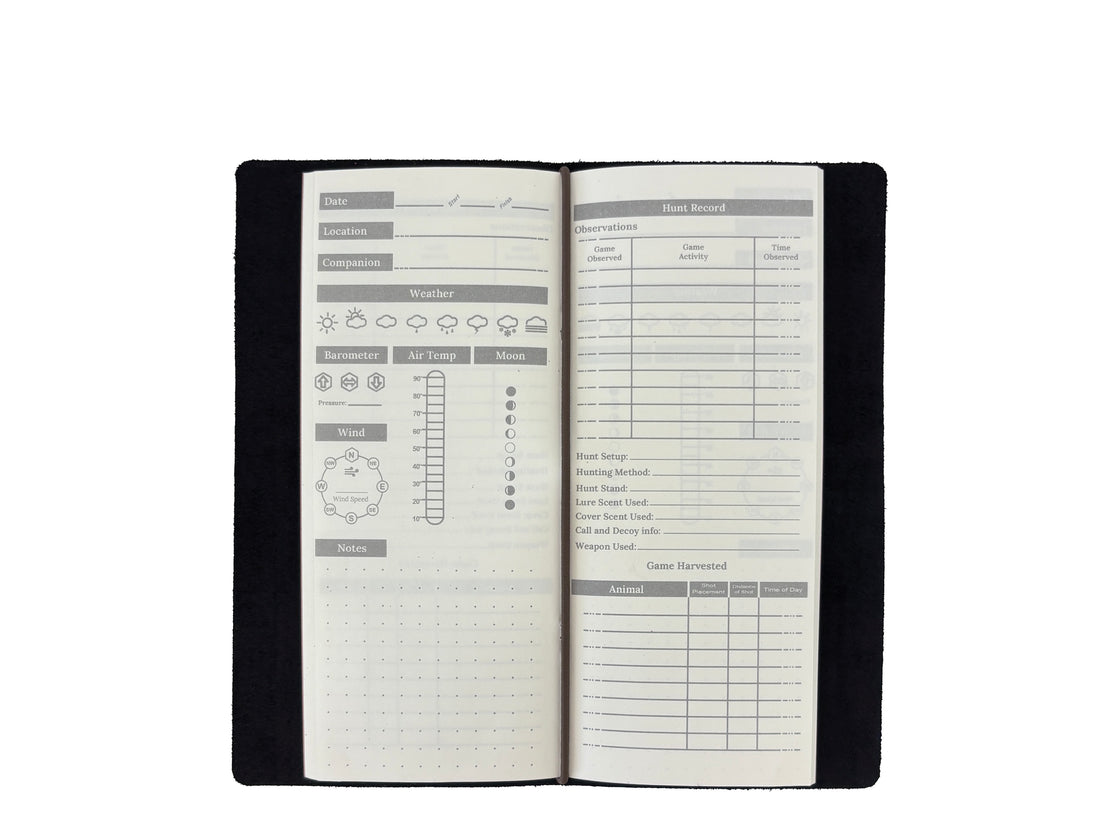 Leather Hunting Log Book | Handmade in the USA