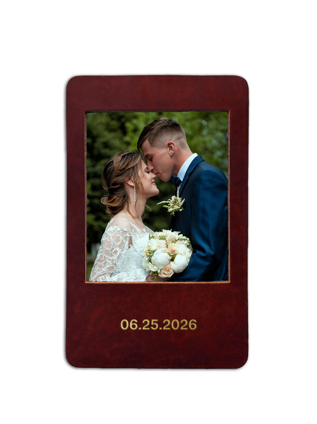 Personalized Leather Photo Frame | Magnetic Picture Frame