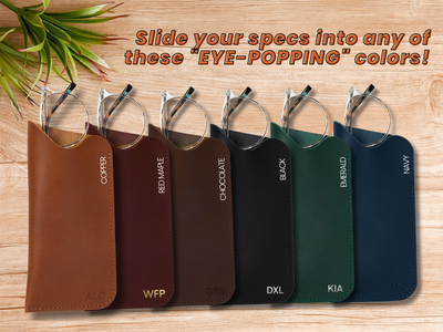 Personalized Leather Sunglass Case