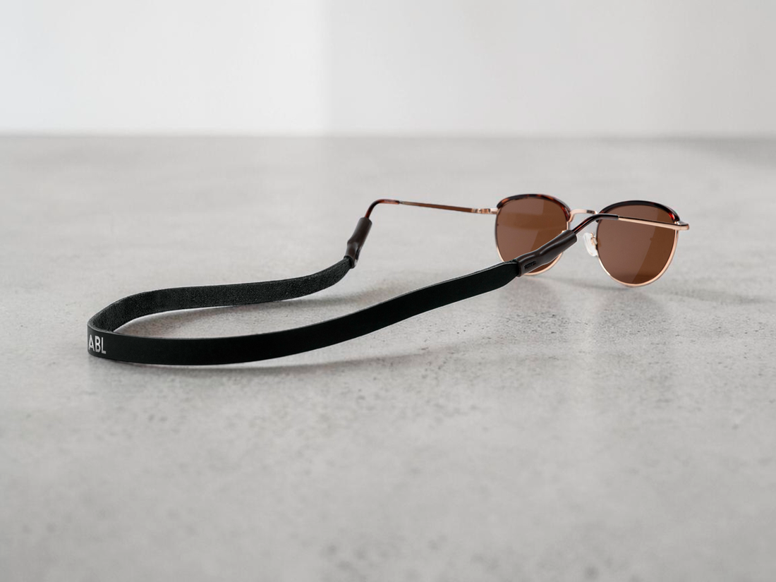Monogrammed Leather Sunglass Strap