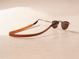 Monogrammed Leather Sunglass Strap
