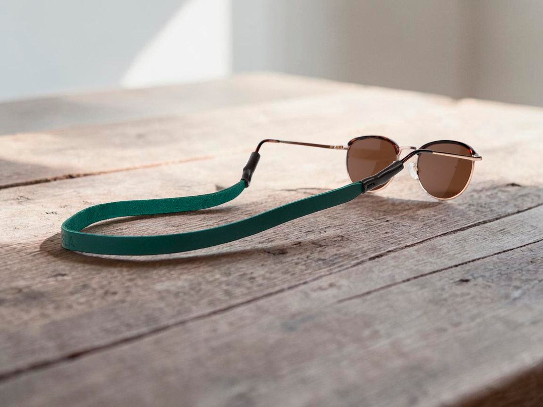 Monogrammed Leather Sunglass Strap