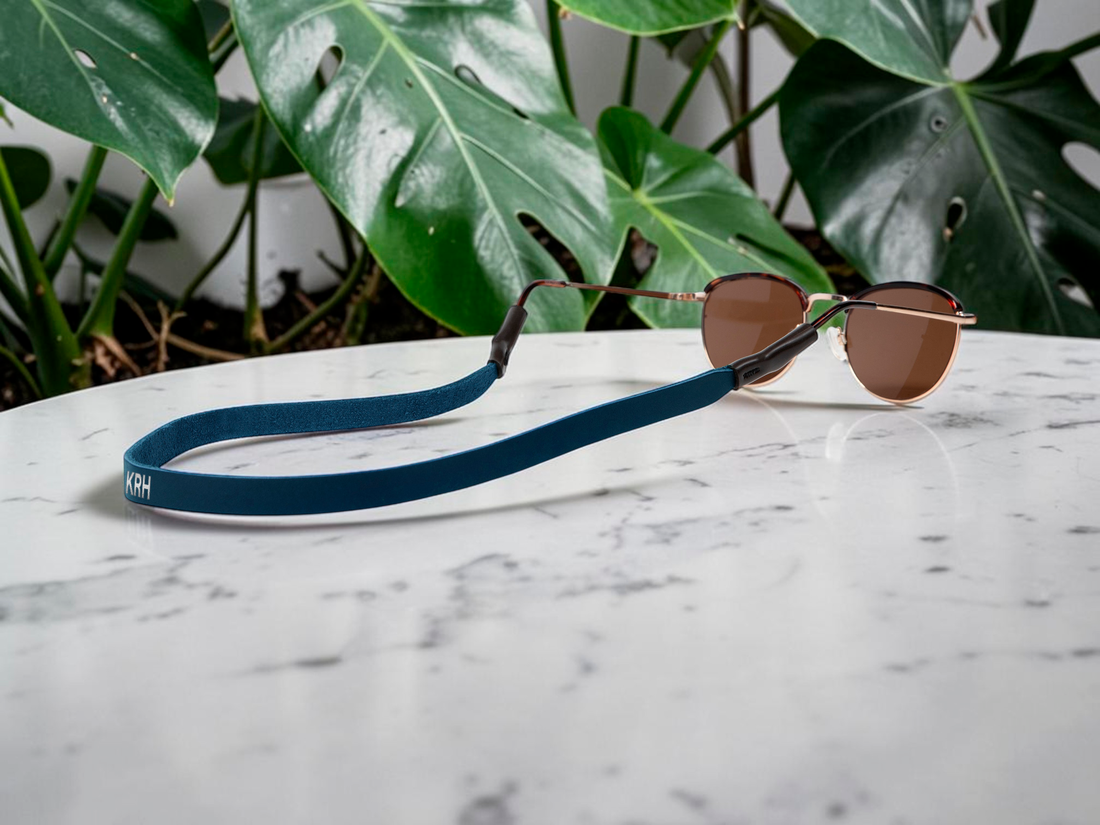 Monogrammed Leather Sunglass Strap