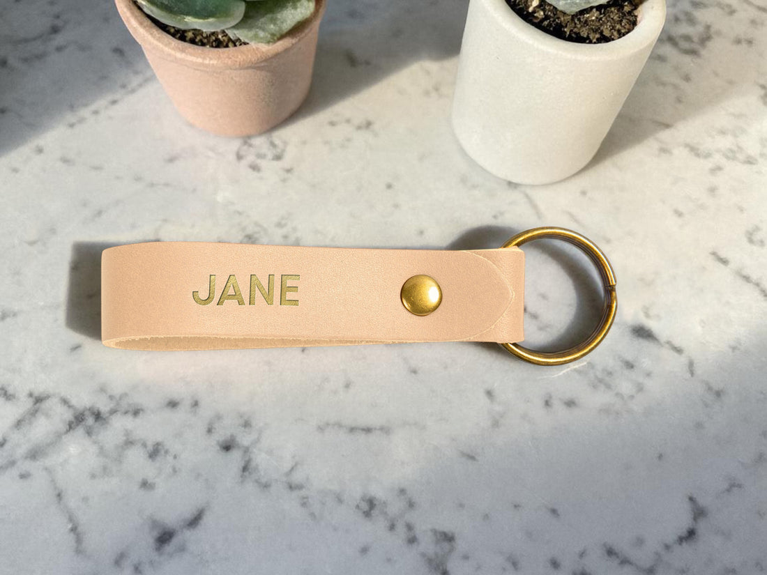 Personalized Leather Keychain