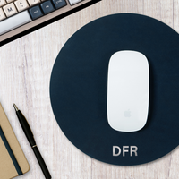 Personalized Round Leather Mouse Pad