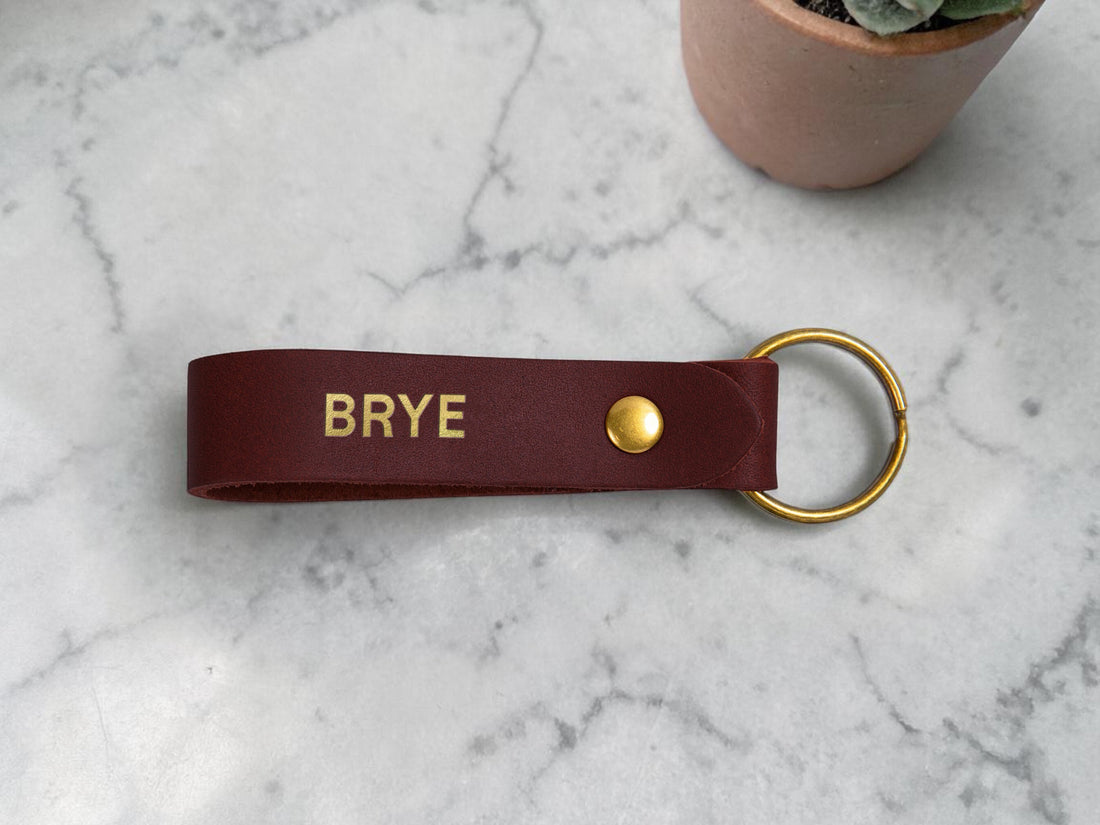 Personalized Leather Keychain