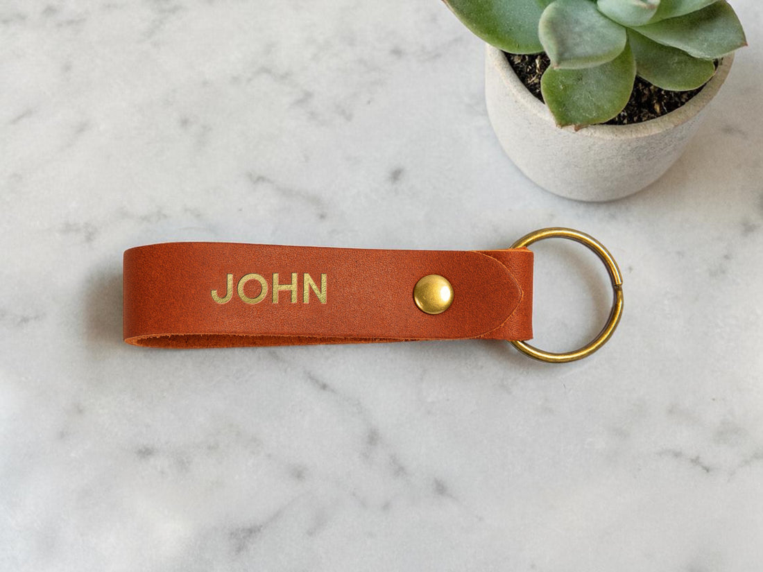 Personalized Leather Keychain