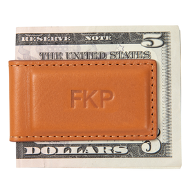 Personalized Leather Money Clip