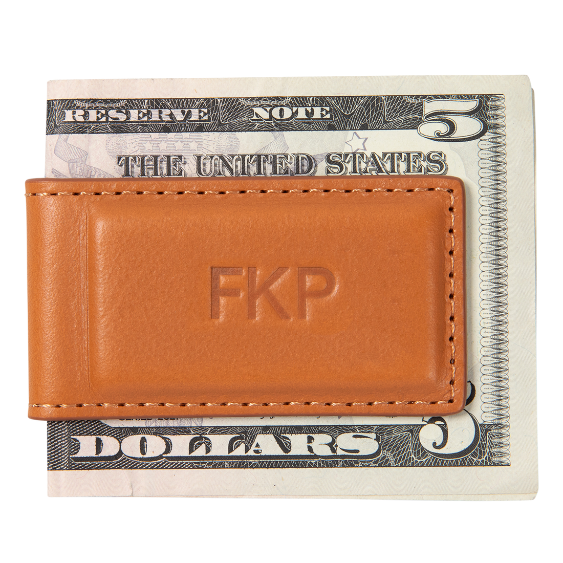 Personalized Leather Money Clip