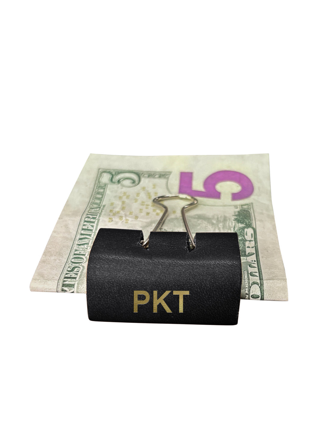 Personalized Leather Clip Money Holder (Set of 3)