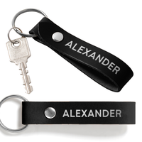 Custom Double Sided Leather Keychain