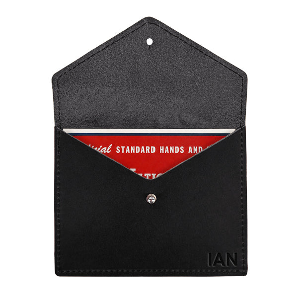 Personalized Full Grain Leather Mahjong Card Holder | Mahjong Score Card Case | Mahjong Gift for Women