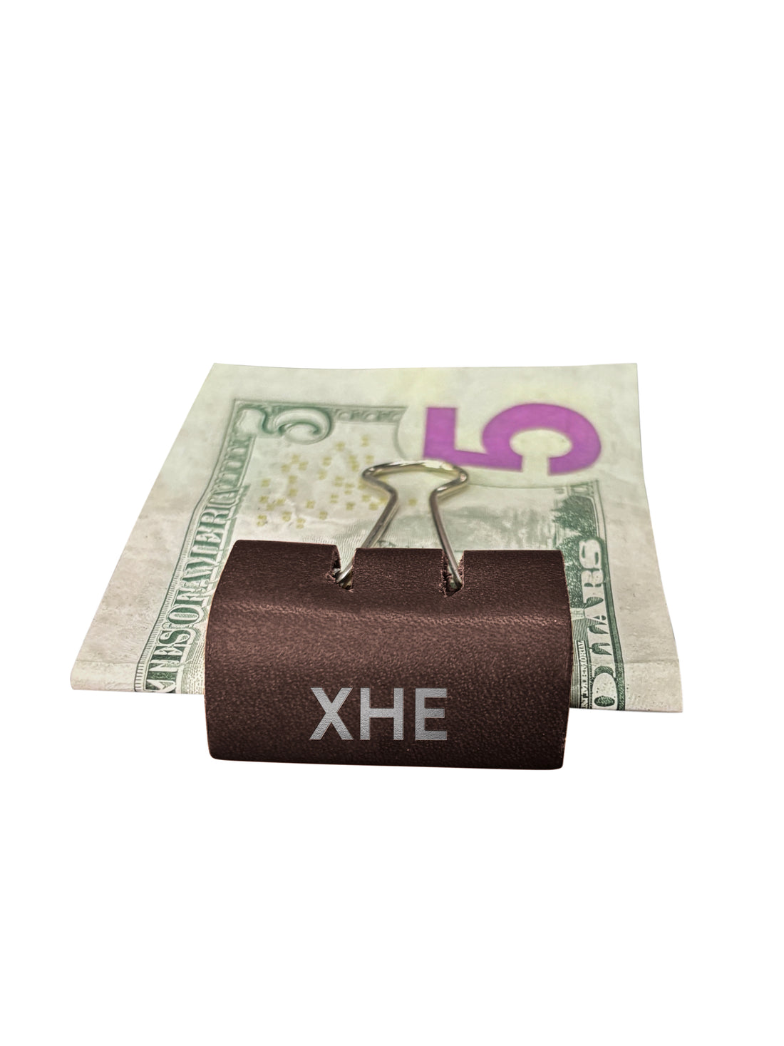 Personalized Leather Clip Money Holder (Set of 3)