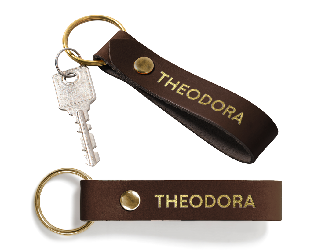 Custom Double Sided Leather Keychain