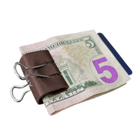 Personalized Leather Clip Money Holder (Set of 3)