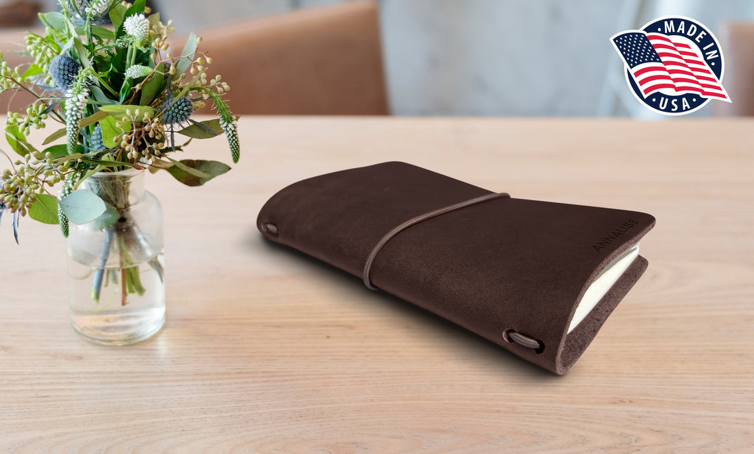 Refillable Small Notebook Sleeve with Stretch Cord | Handmade in the USA