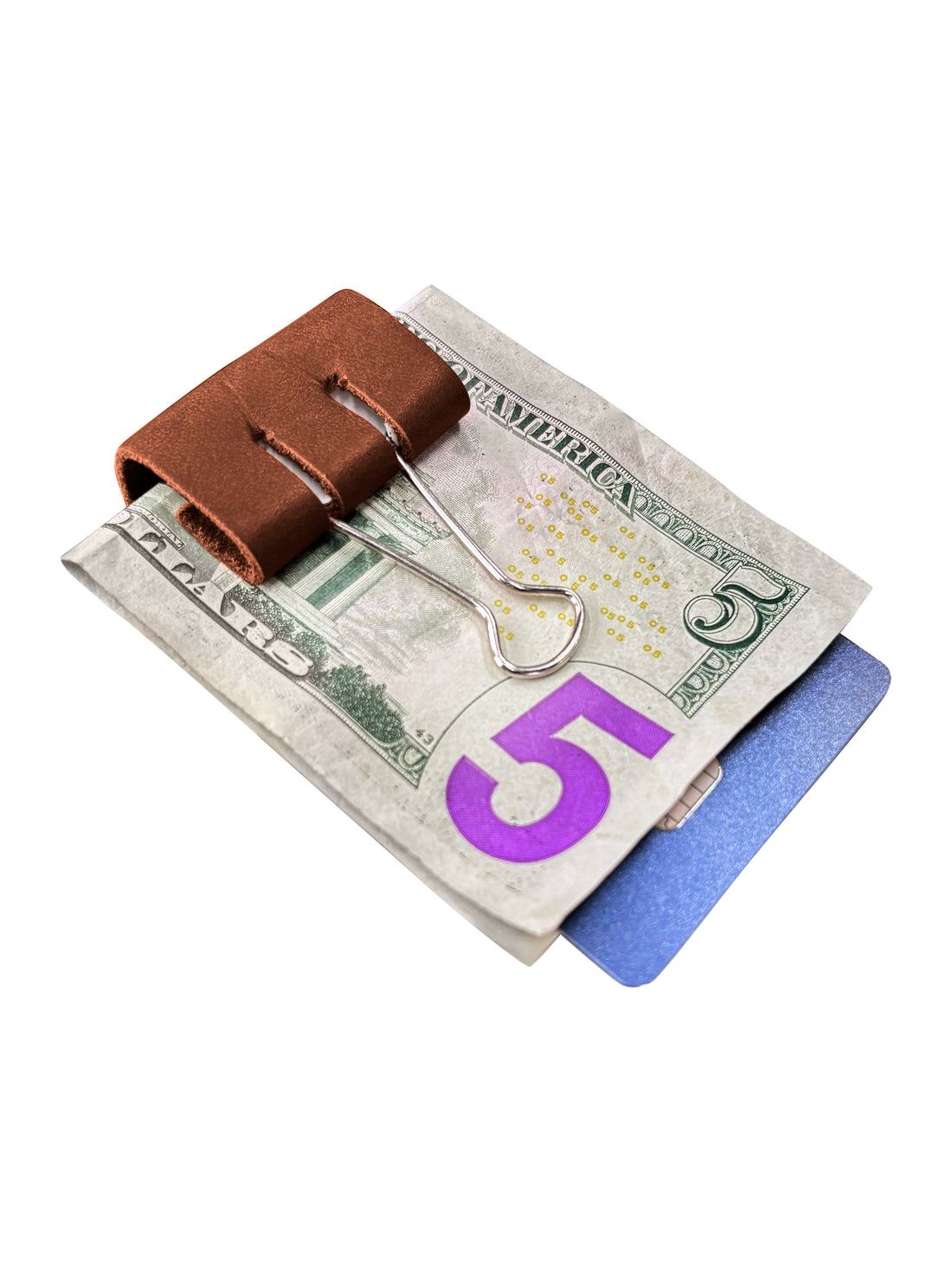 Personalized Leather Clip Money Holder (Set of 3)