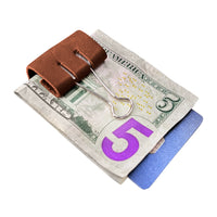 Personalized Leather Clip Money Holder (Set of 3)