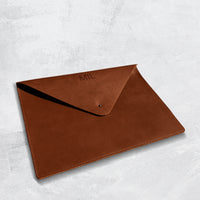 Personalized Leather Laptop Sleeve | Custom Leather Laptop Case