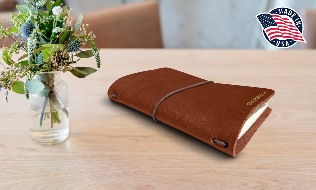 Refillable Small Notebook Sleeve with Stretch Cord | Handmade in the USA