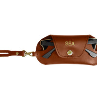 Personalized Leather Sunglasses Keychain
