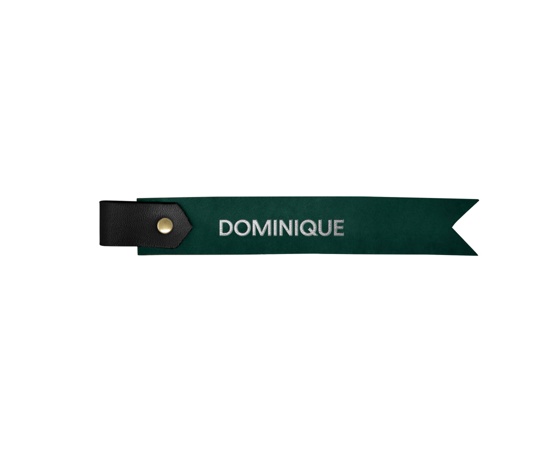 Two-Tone Personalized Leather Bookmark