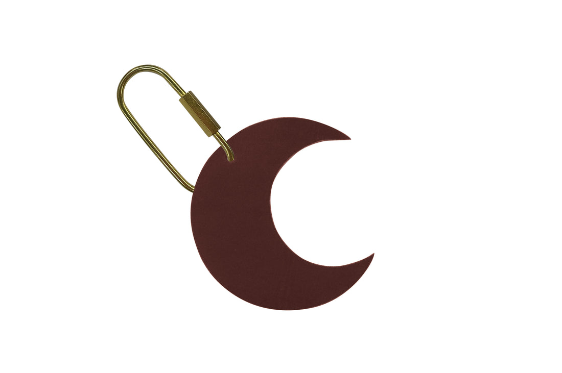 Handcrafted Leather Crescent Moon Bag Charm