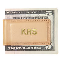 Personalized Leather Money Clip