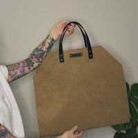 All Leather Log Carrier