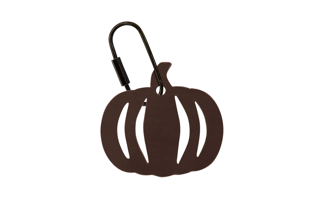 Handcrafted Leather Pumpkin Bag Charm