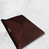 Personalized Leather Laptop Sleeve | Custom Leather Laptop Case