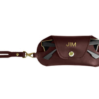 Personalized Leather Sunglasses Keychain